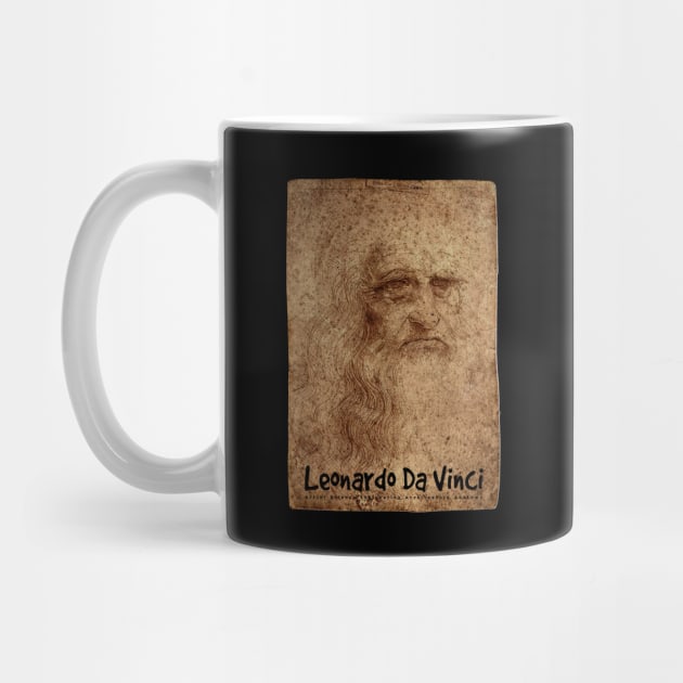 Self Portrait Leonardo Da Vinci High Renaissance Artist by KewaleeTee